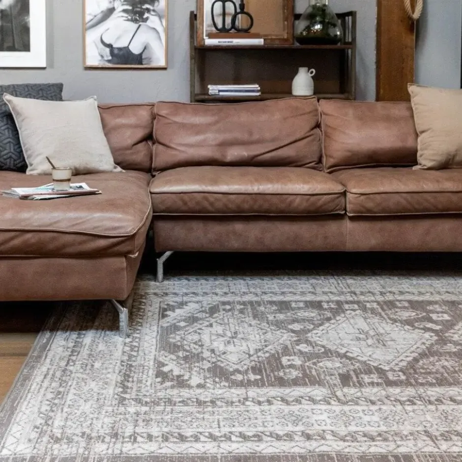Interieur05 Vintage Vloerkleed Aila Taupe - 280 x 190 cm