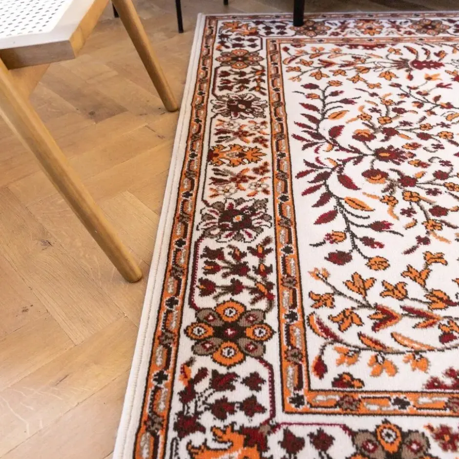Interieur05 vintage Vloerkleed Nazly Creme/Oranje - 230 x 160 cm