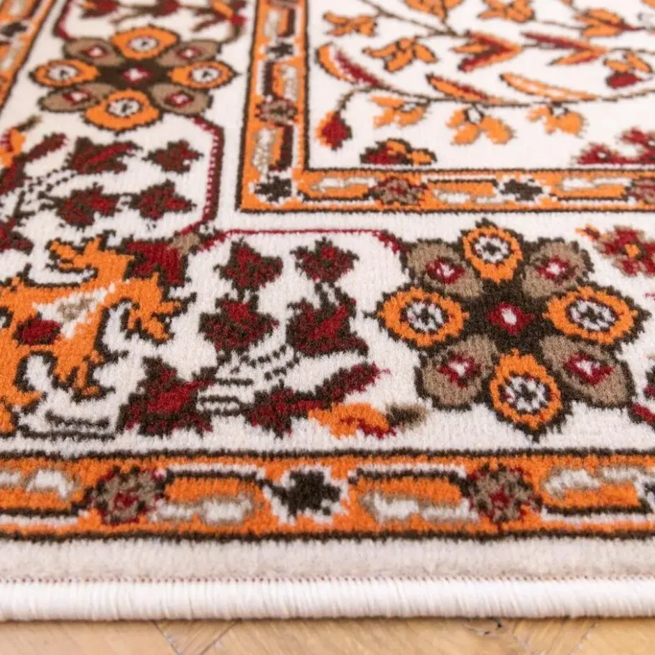 Interieur05 vintage Vloerkleed Nazly Creme/Oranje - 230 x 160 cm