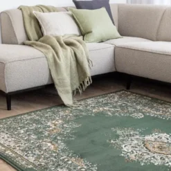 Interieur05 Vintage Vloerkleed Keshan groen - 190 x 280 cm