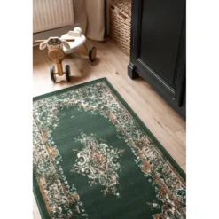 Interieur05 Vintage Vloerkleed Keshan groen - 190 x 280 cm