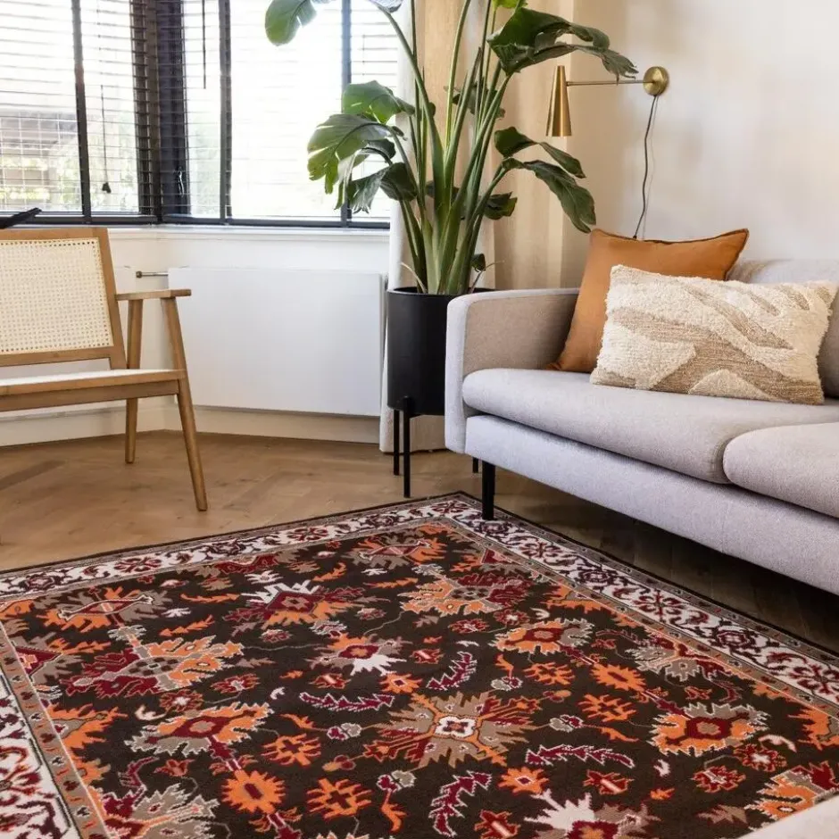Interieur05 vintage Vloerkleed Funda Creme/Oranje - 230 x 160 cm