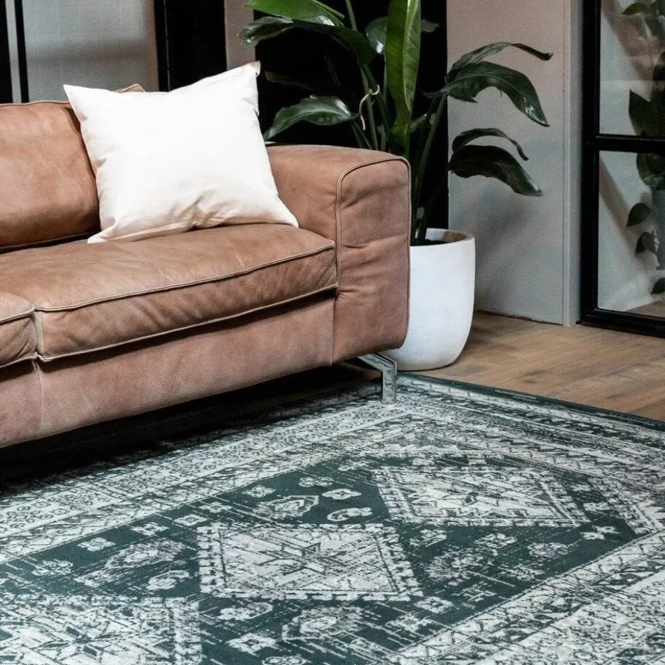 Interieur05 Vintage Vloerkleed Aila Groen - 330 x 240 cm