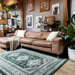 Interieur05 Vintage Vloerkleed Aila Groen - 330 x 240 cm