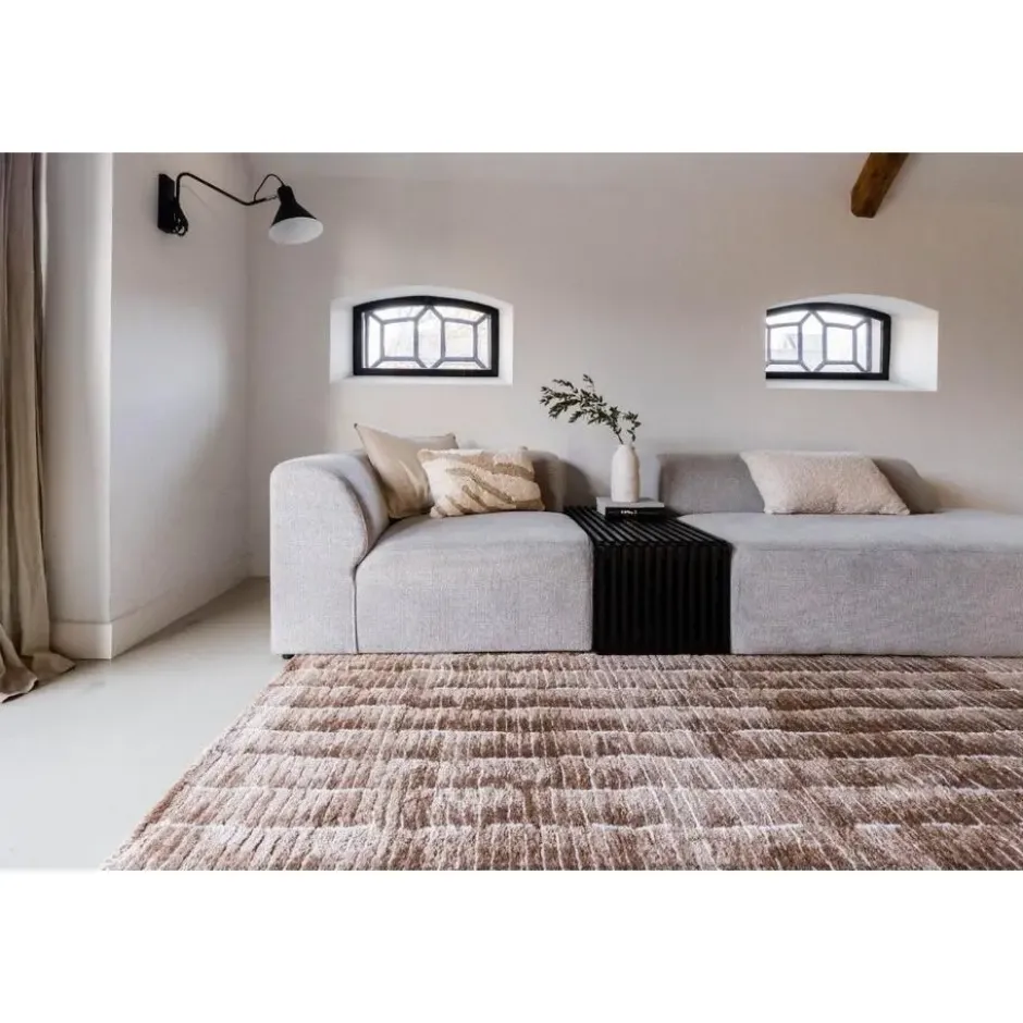 Interieur05 vloerkleed Rectangle bruin/wit - 290 x 200 cm