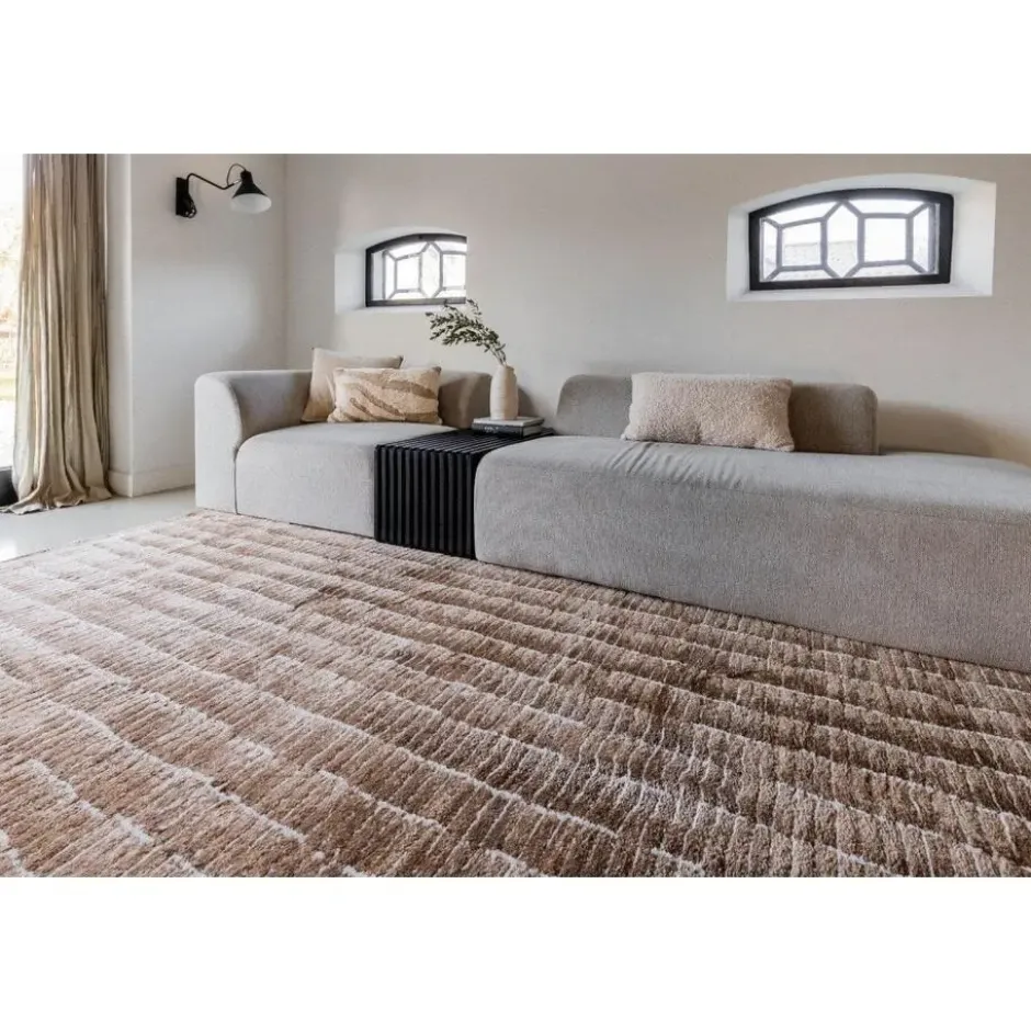 Interieur05 vloerkleed Rectangle bruin/wit - 290 x 200 cm