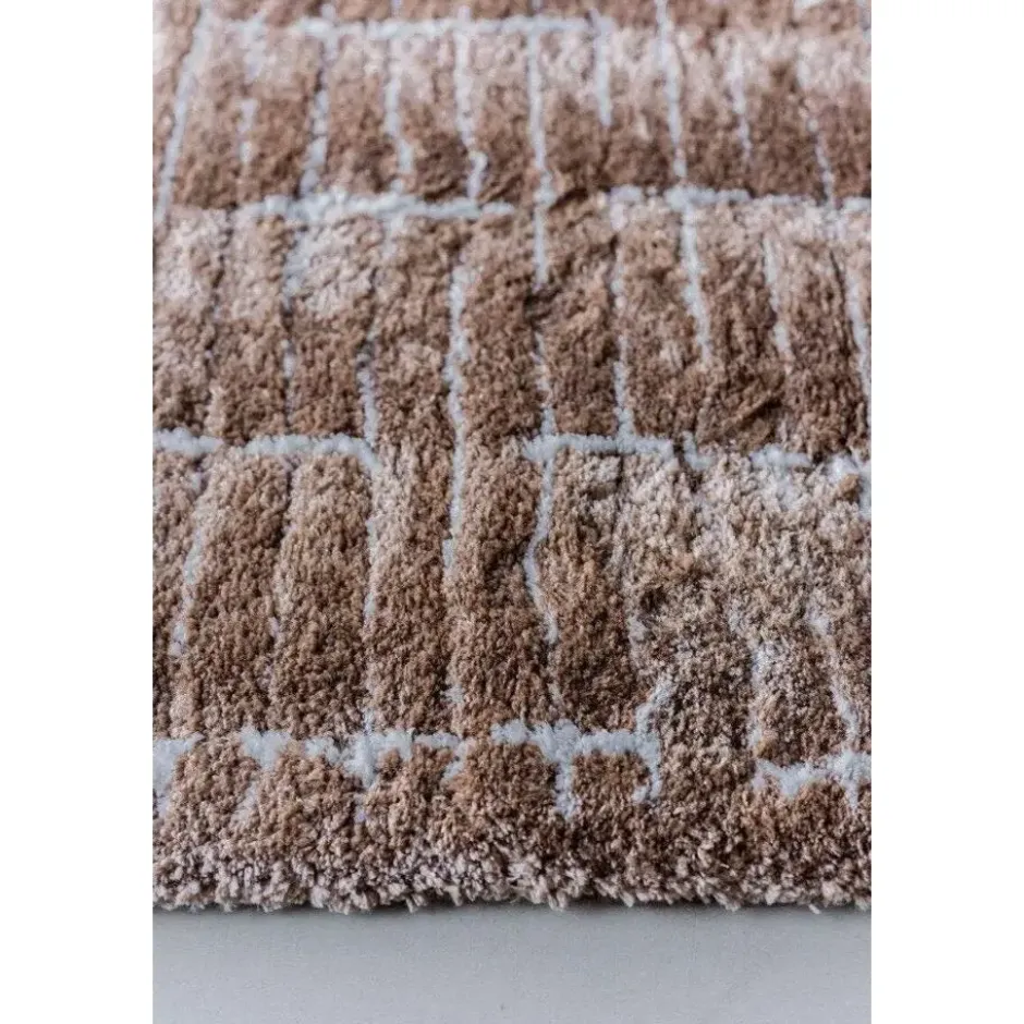 Interieur05 vloerkleed Rectangle bruin/wit - 290 x 200 cm