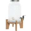 Items Drank dispenser Tap - 5.8 Liter - glas/hout - verhoger
