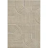 Japandi Art Vloerkleed Laagpolig Effen Beige - 200x290 CM
