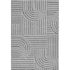 Japandi Art Vloerkleed Laagpolig Effen Grijs - 200x290 CM