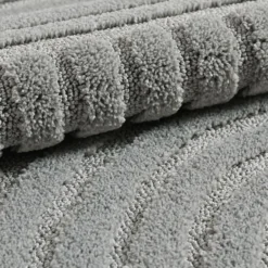 Japandi Art Vloerkleed Laagpolig Effen Grijs - 200x290 CM