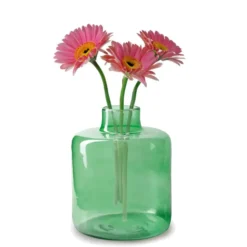 Jodeco Bloemenvaas Willem - groen glas - D19 x H23 cm