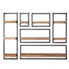 Kalfort Wandrek industrieel Stockton 6 - set van 3 - 25x100x100 cm