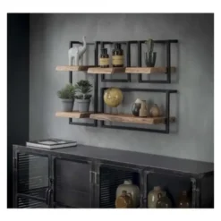 Kalfort Wandrek industrieel Stockton 4 - 25x65x65 cm