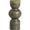 Kandelaar Bobbie - groen - keramiek - 18,3xØ7,9 cm