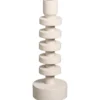 Kandelaar Coco off-white hout - 23xØ8 cm