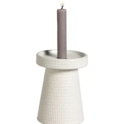 Kandelaar Dolce - off-white - 15,5xØ11,8 cm