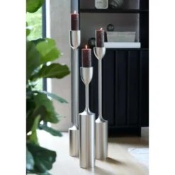 Kandelaar Velez - Mat Zilver - Ø13x104cm