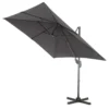 Kantelbare Zweefparasol 250x250 cm, Vierkant Zeil - Donker Grijs