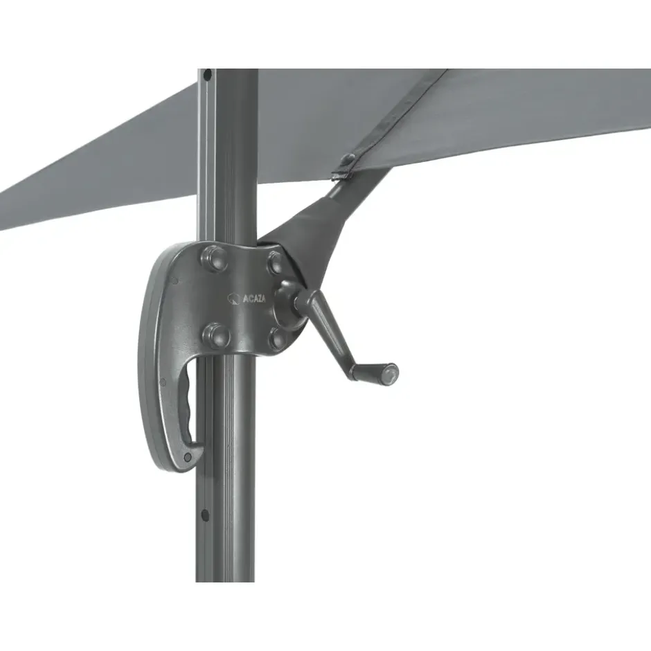 Kantelbare Zweefparasol 250x250 cm, Vierkant Zeil - Donker Grijs