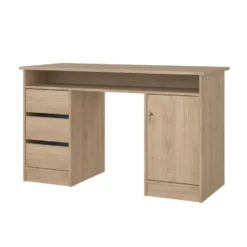 Kantoorbureau Naturel - 126x55x76cm - Function Plus
