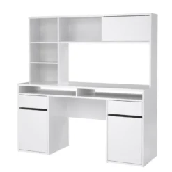 Kantoorbureau Wit Hoogglans - 149x48x156cm - Function Plus