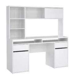 Kantoorbureau Wit Hoogglans - 149x48x156cm - Function Plus