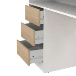 Kantoorbureau Wit/Naturel - 126x55x76cm - Function Plus