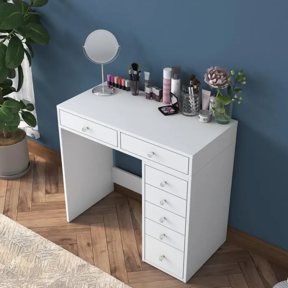 Kaptafel Wit Hout - 90x44,5x81,6cm - Beyas