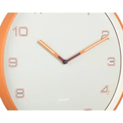 Karlsson - Wandklok Lined Numbers - Helderoranje- Ø40cm