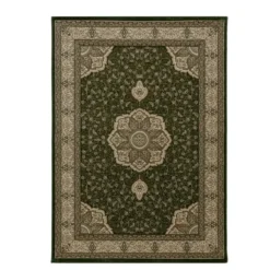 Kashmir Oosters Klassiek Laagpolig Vloerkleed Groen - 240x340 CM