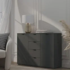 Kast Alaska - antraciet - 85x120x35 cm