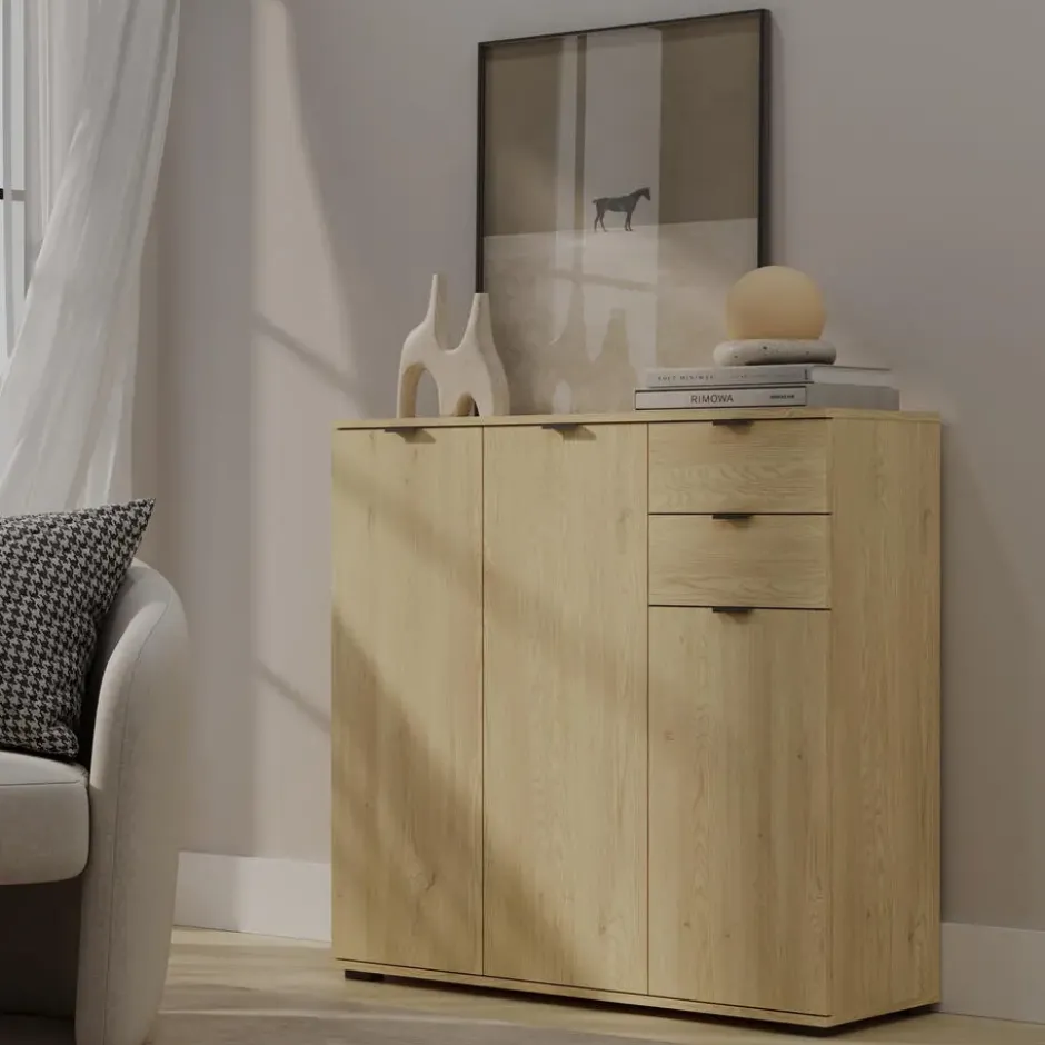 Kast Alaska - eikenkleur - 101x107x35 cm