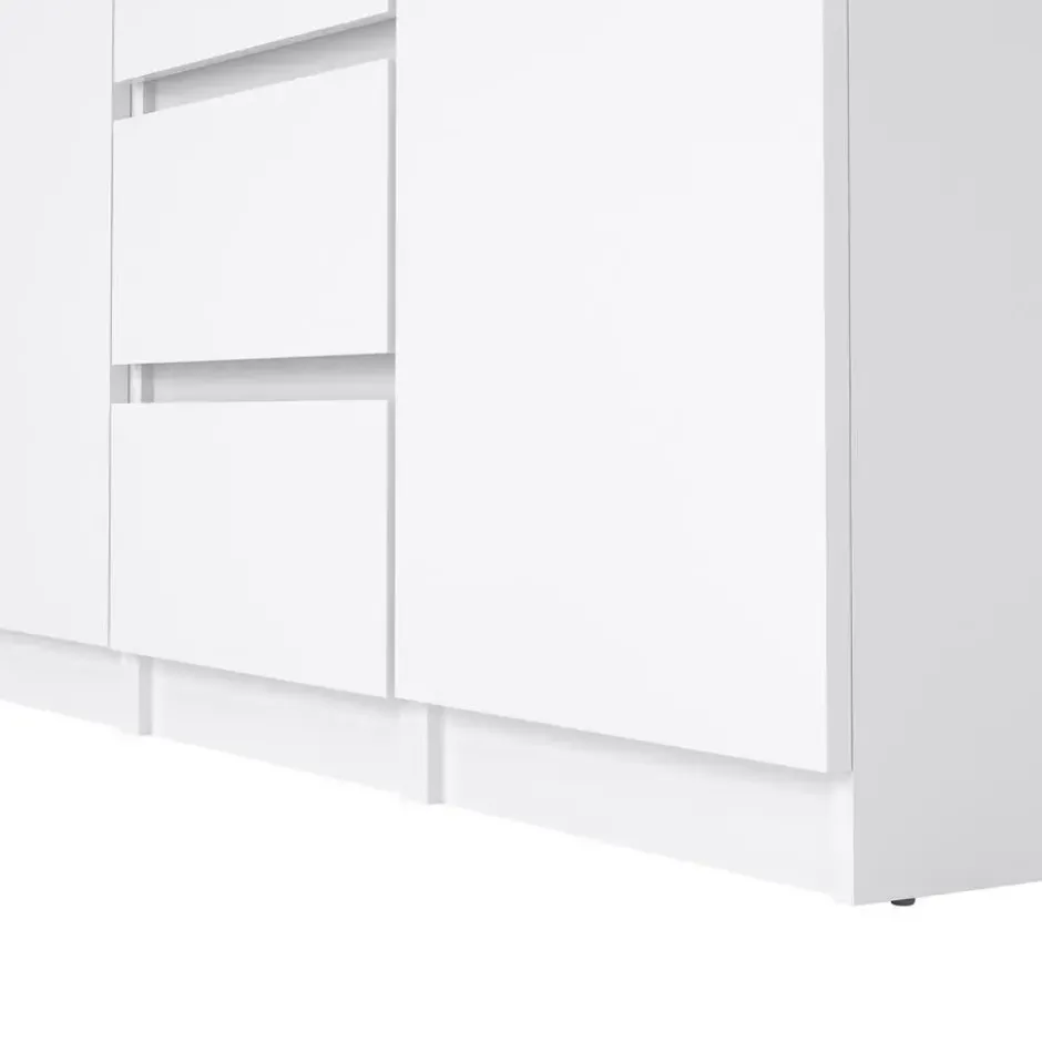 Kast Naia - hoogglans wit - 90,7x120,6x50 cm