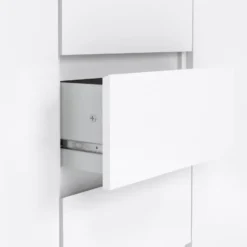 Kast Naia - hoogglans wit - 90,7x120,6x50 cm