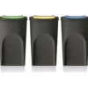 Keden Afvalscheidingsbakken - 3x35L - zwart