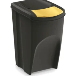 Keden Afvalscheidingsbakken - 3x35L - zwart