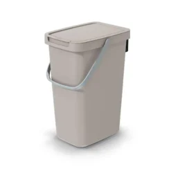 Keden GFT aanrecht afvalbak - beige - 12L - 20 x 26 x 37 cm