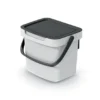Keden GFT aanrecht afvalbak - creme wit - 3L - 19 x 17 x 15 cm