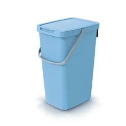 Keden keuken afvalbak - lichtblauw - 20L - 23 x 29 x 45 cm