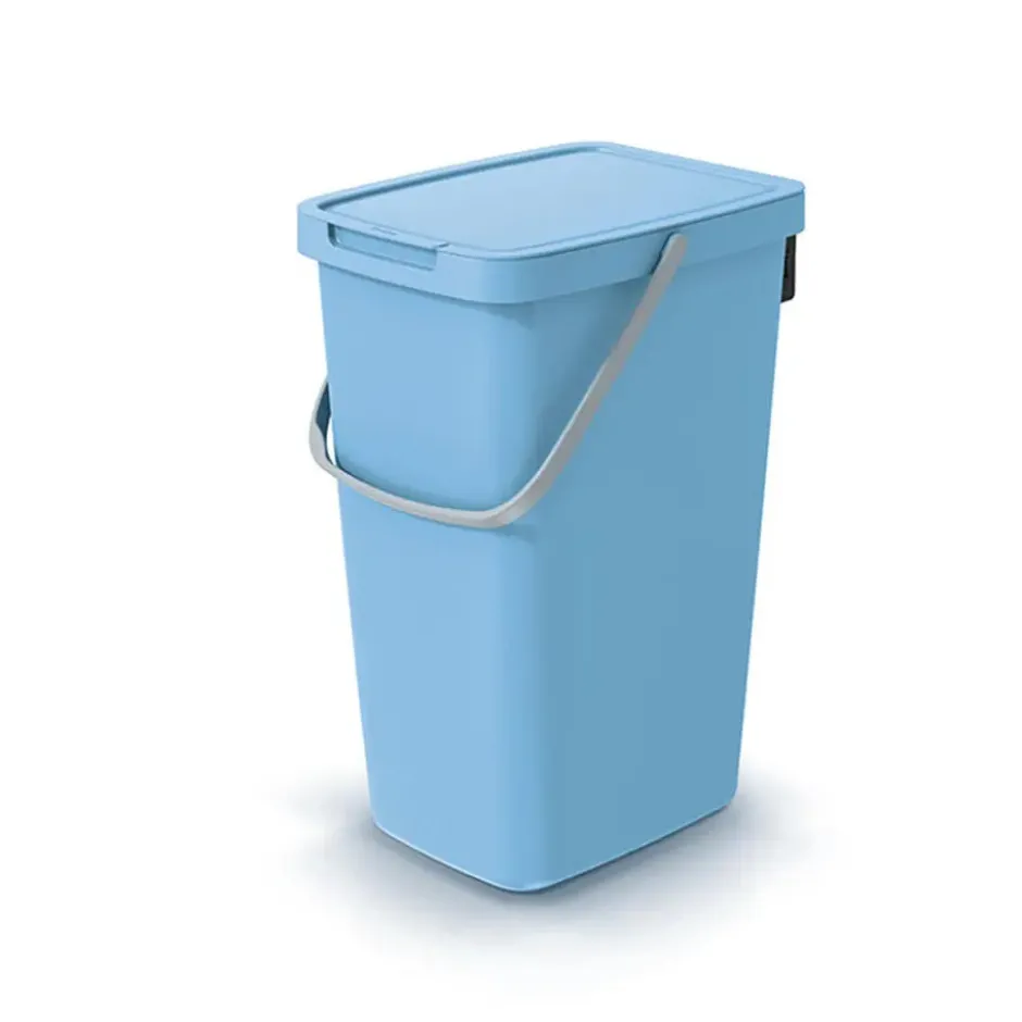 Keden keuken afvalbak - lichtblauw - 20L - 23 x 29 x 45 cm