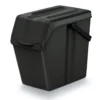 Keden Sorteer afvalbak/emmer - zwart - 25L - 24 x 40 x 37 cm