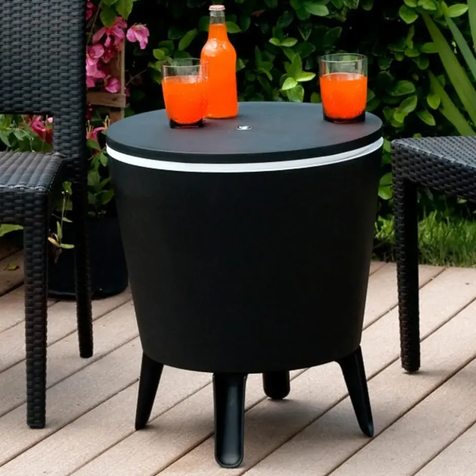 Keter Coolbar Partytafel - 49,5x49,5x57cm-84.5cm - 30 L - Zwart