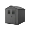 Keter Darwin 68 Tuinhuis - dubbele deuren + ramen - 190x244x221 cm - Grijs