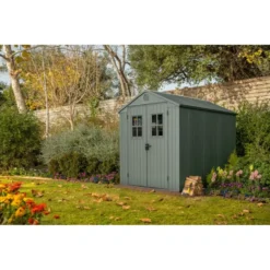Keter Darwin 68 Tuinhuis - dubbele deuren + ramen - 190x244x221 - Groen