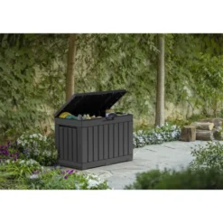Keter Kentwood Opbergbox 190L - 82,3x45,7x57,7cm - Antraciet
