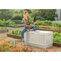 Keter Kentwood Opbergbox - 128x53.6x59 cm - 350 L - Beige