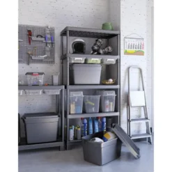 Keter Kunststof Stellingkast Tribac - Opbergrek - 90x45x182cm - zwart