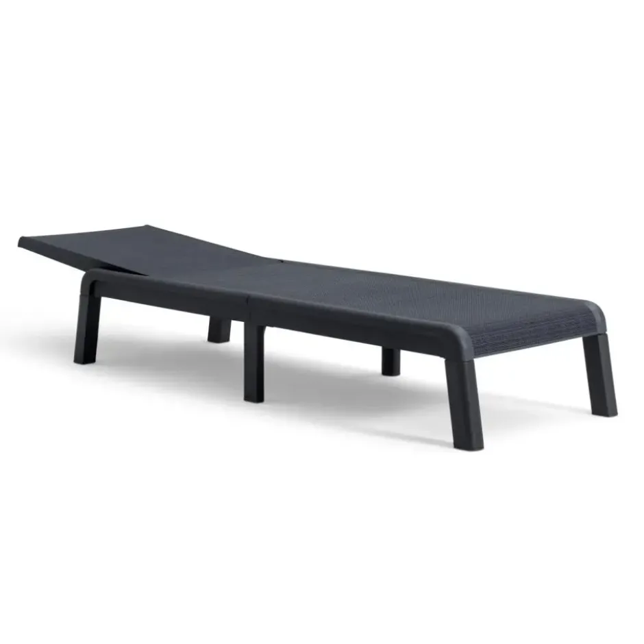 Keter Mallorca Ligbed - inclusief kussen - 187.5x58x29cm - Antraciet