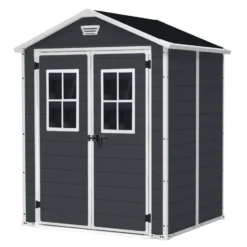 Keter Manor 65 Tuinhuis - 158x152x226 cm - Antraciet